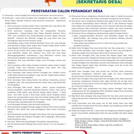 LOWONGAN PERANGKAT DESA PUNGPUNGAN (SEKRETARIS DESA)